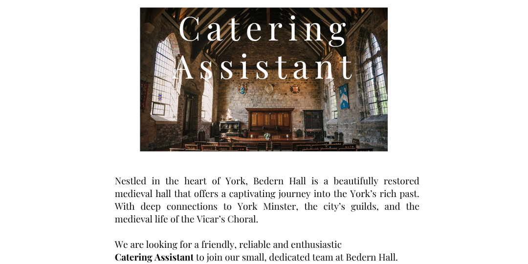 Catering Assistant Ad